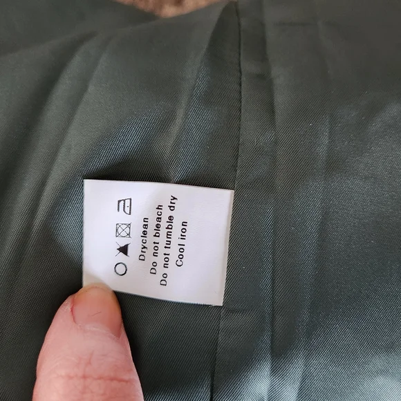 Allegra K Womens Green Pea Coat - Picture 7 of 7